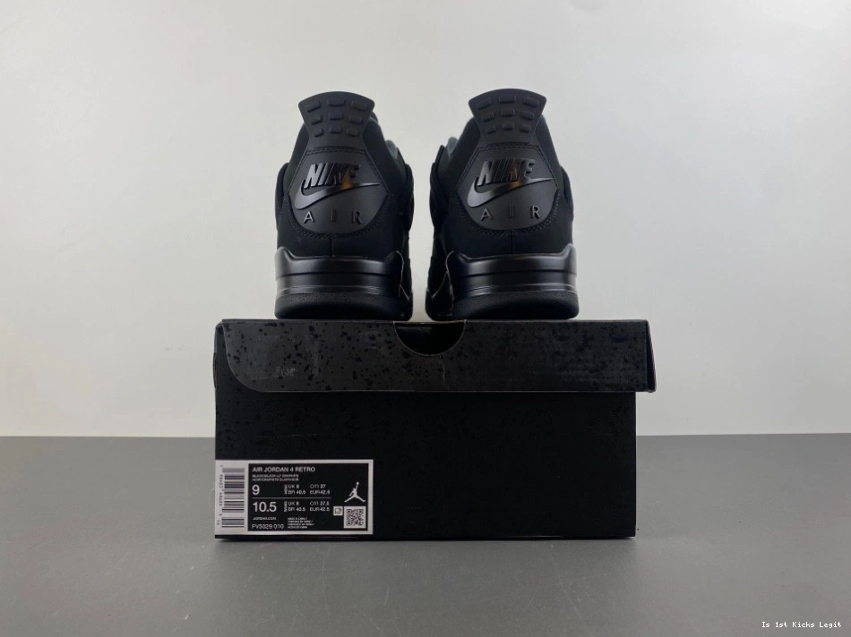 4 (2025) Men's Black  Retro FV5029-010 Jordan Cat 0318